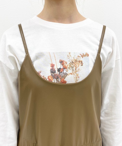 archives（アルシーヴ）の「フェイクレザープリーツキャミワンピース（ワンピース・レディース・ブラウン/ブラック/グレー系その他・MEDIUM）」の12枚目の写真