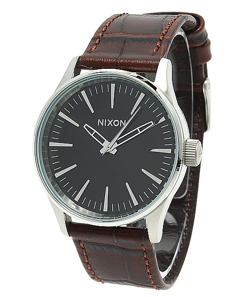 NIXON（ニクソン）の「NIXON / The Sentry38 レザー（アナログ腕時計・メンズ・ブラック/ブラウン/ブラック系その他/ゴールド・ONE SIZE）」の3枚目の写真