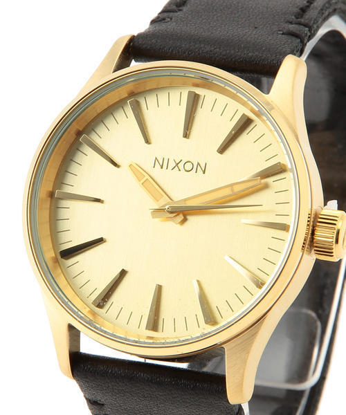 NIXON（ニクソン）の「NIXON / The Sentry38 レザー（アナログ腕時計・メンズ・ブラック/ブラウン/ブラック系その他/ゴールド・ONE SIZE）」の8枚目の写真