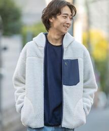 coen | ボアフリースジップパーカー(ボアジャケット)#(ブルゾン)