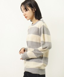 Healthknit（ヘルスニット）の「【 Healthknit / ヘルスニット 】クルーネック ボーダーニット セーター 8324 SIP･･（ニット/セーター・レディース）」