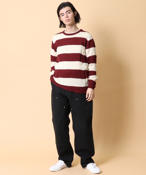 Healthknit(ヘルスニット)の「【 Healthknit / ヘルスニット 】クルーネック ボーダーニット セーター 8324 SIP・・(ニット/セーター・メンズ・グレー/ワイン/ネイビー・LARGE/MEDIUM)」の11枚目の写真