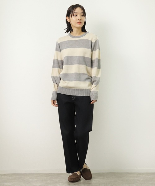 Healthknit(ヘルスニット)の「【 Healthknit / ヘルスニット 】クルーネック ボーダーニット セーター 8324 SIP・・(ニット/セーター・メンズ・グレー/ワイン/ネイビー・LARGE/MEDIUM)」の14枚目の写真