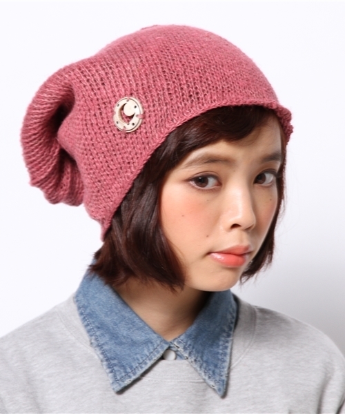 チャイハネ（チャイハネ）の「【チャイハネ】ムーンモチーフ付きアサンジキャップ（ユニセックス）（ニットキャップ/ビーニー・レディース・キナリ/イエロー/グリーン/ピンク/ブルー・FREE）」の10枚目の写真