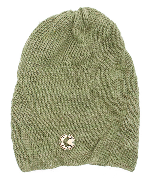 チャイハネ（チャイハネ）の「【チャイハネ】ムーンモチーフ付きアサンジキャップ（ユニセックス）（ニットキャップ/ビーニー・レディース・キナリ/イエロー/グリーン/ピンク/ブルー・FREE）」の14枚目の写真