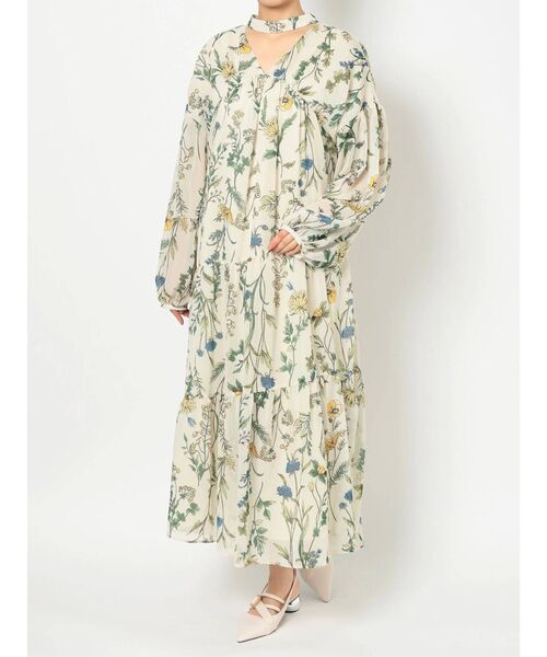 MURUA（ムルーア）の「ボタニカルフラワーワンピース（ワンピース・レディース・ベージュ/ブラック・FREE）」の13枚目の写真