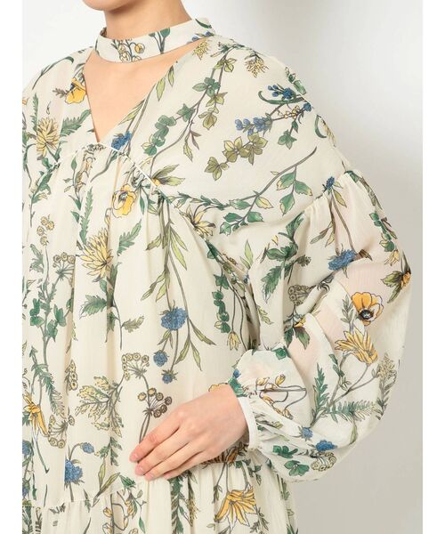 MURUA（ムルーア）の「ボタニカルフラワーワンピース（ワンピース・レディース・ベージュ/ブラック・FREE）」の18枚目の写真