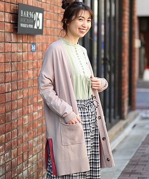 チチカカ（チチカカ）の「エコベロウォシャブルニットカーディガン（カーディガン/ボレロ・レディース・ブラック/ベージュ/カーキ・FREE）」の9枚目の写真