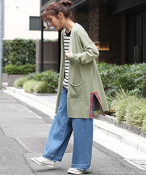 チチカカ（チチカカ）の「エコベロウォシャブルニットカーディガン（カーディガン/ボレロ・レディース・ブラック/ベージュ/カーキ・FREE）」の12枚目の写真