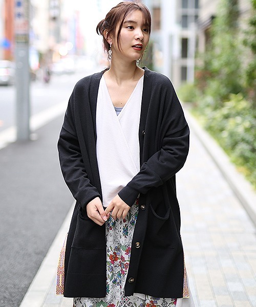 チチカカ（チチカカ）の「エコベロウォシャブルニットカーディガン（カーディガン/ボレロ・レディース・ブラック/ベージュ/カーキ・FREE）」の15枚目の写真