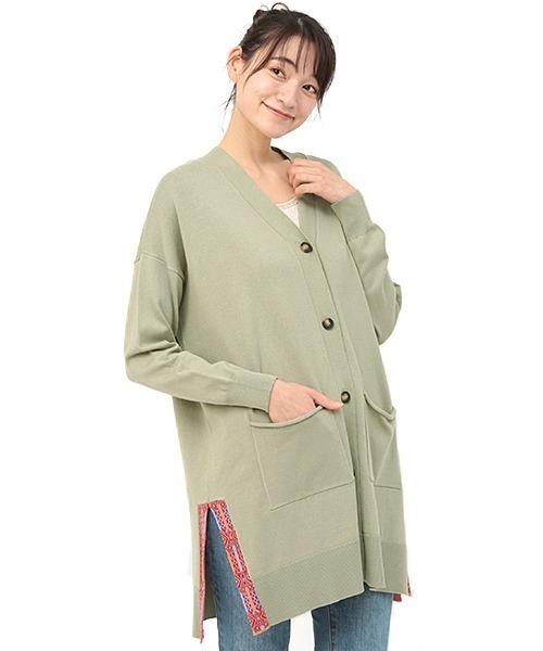 チチカカ（チチカカ）の「エコベロウォシャブルニットカーディガン（カーディガン/ボレロ・レディース・ブラック/ベージュ/カーキ・FREE）」の18枚目の写真