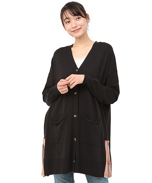 チチカカ（チチカカ）の「エコベロウォシャブルニットカーディガン（カーディガン/ボレロ・レディース・ブラック/ベージュ/カーキ・FREE）」の10枚目の写真