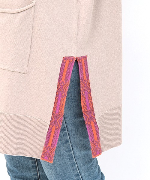 チチカカ（チチカカ）の「エコベロウォシャブルニットカーディガン（カーディガン/ボレロ・レディース・ブラック/ベージュ/カーキ・FREE）」の7枚目の写真