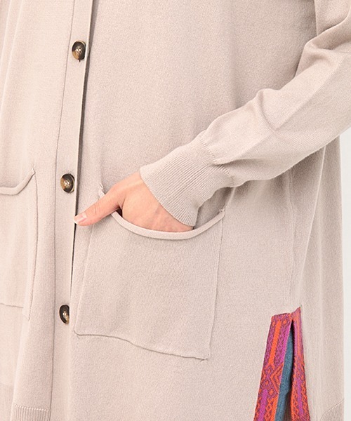 チチカカ（チチカカ）の「エコベロウォシャブルニットカーディガン（カーディガン/ボレロ・レディース・ブラック/ベージュ/カーキ・FREE）」の21枚目の写真