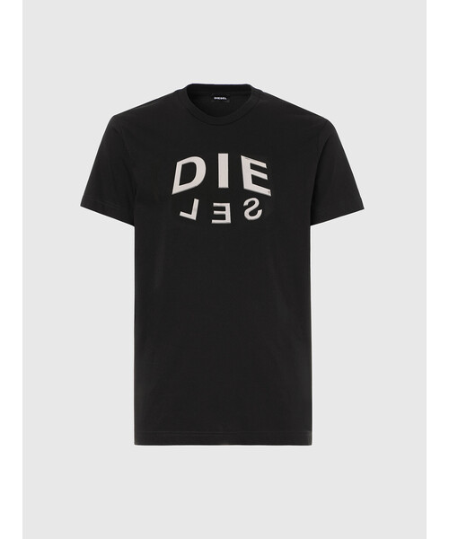 DIESEL Tシャツ メタリック DIESEL（ディーゼル）の「メンズ Tシャツ ロゴ タイト 半袖