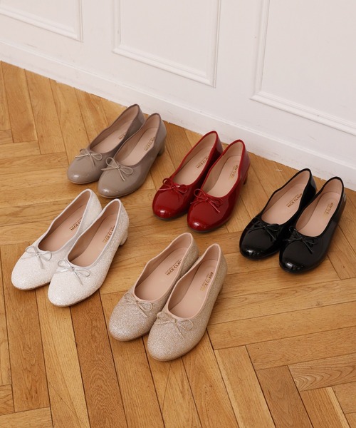 one after another NICE CLAUP（ワンアフターアナザーナイスクラップ）の「ヒールアップ バレエシューズ（バレエシューズ・レディース・ブラック/モカ・SMALL/MEDIUM/LARGE）」の4枚目の写真