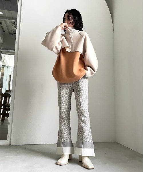パンツ AMERI VINTAGE SHORT LEG KNIT PANTS セール】MIX ANIMAL KNIT PANTS（その他パンツ）｜Ameri（アメリ
