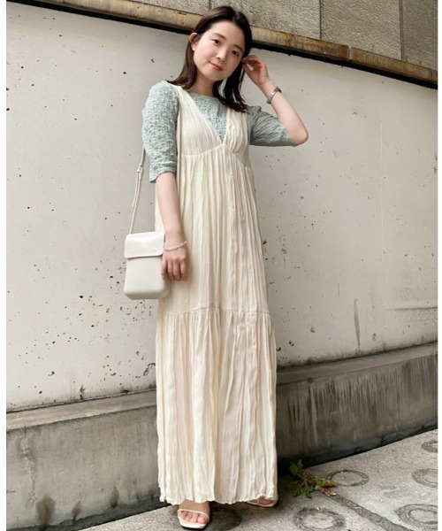 Web限定 ワンピース ドレス ワッシャーシフォン無地ワンピース ワンピース ワンピース Kastane カスタネ のファッション