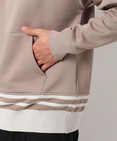 THE SHOP TK （ザ ショップ ティーケー ）の「◆ニットリブブライト裏毛パーカー（パーカー・メンズ・ライトブルー/ベージュ/ネイビー/オフホワイト・01/02/03/04/05）」の15枚目の写真