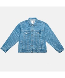 美品 MEDM デニムジャケット ユニセックス ホワイト 黒 M 45th SPECIAL ITEM｣MKデニムジャケット(ONE SIZE 中濃加工色