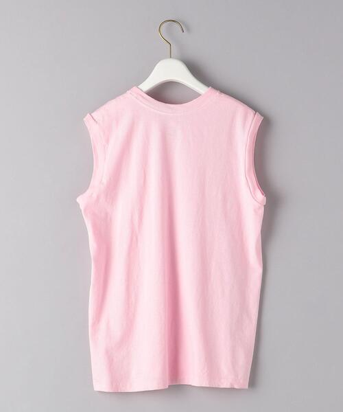 HANES（ヘインズ）の「別注＜Hanes（ヘインズ）＞ノースリーブ Tシャツ◆（Tシャツ/カットソー・レディース・ホワイト/ブラウン/ライトピンク・SMALL）」の8枚目の写真