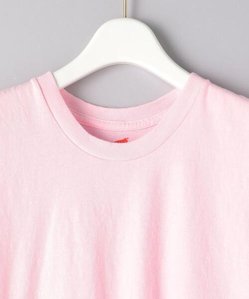 HANES（ヘインズ）の「別注＜Hanes（ヘインズ）＞ノースリーブ Tシャツ◆（Tシャツ/カットソー・レディース・ホワイト/ブラウン/ライトピンク・SMALL）」の9枚目の写真