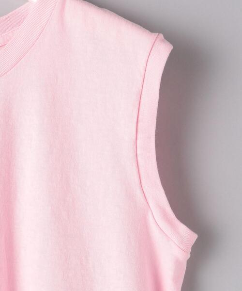 HANES（ヘインズ）の「別注＜Hanes（ヘインズ）＞ノースリーブ Tシャツ◆（Tシャツ/カットソー・レディース・ホワイト/ブラウン/ライトピンク・SMALL）」の10枚目の写真