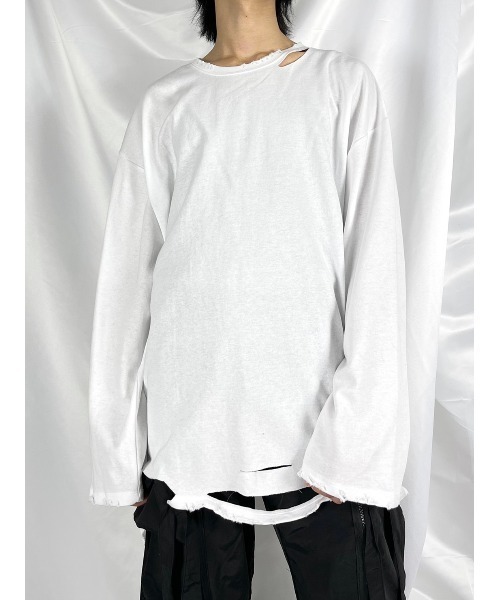 ERL damage long sleeve ダメージ ロンt ERL damage long sleeve 長袖
