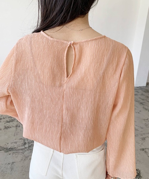 LIAN（リアン）の「楊柳シフォンブラウス＆キャミソールセット（シャツ/ブラウス・レディース・ブラック/ブルー/アイボリー/ピンクベージュ・FREE）」の21枚目の写真