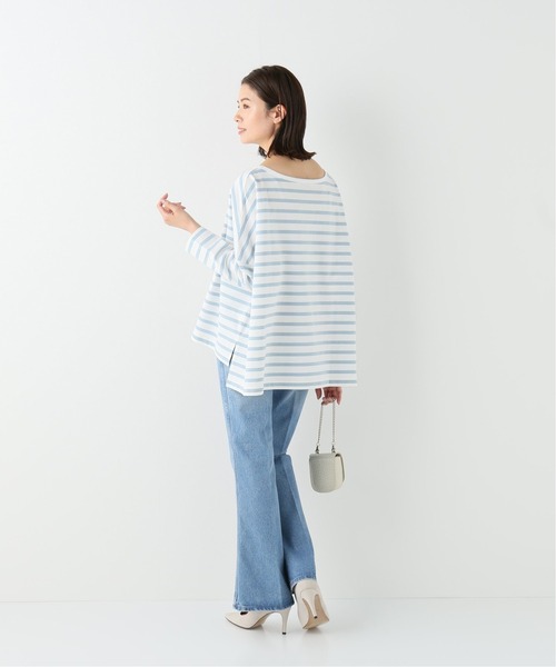 Noble（ノーブル）の「ボーダーボックスロングTシャツ◇（T
