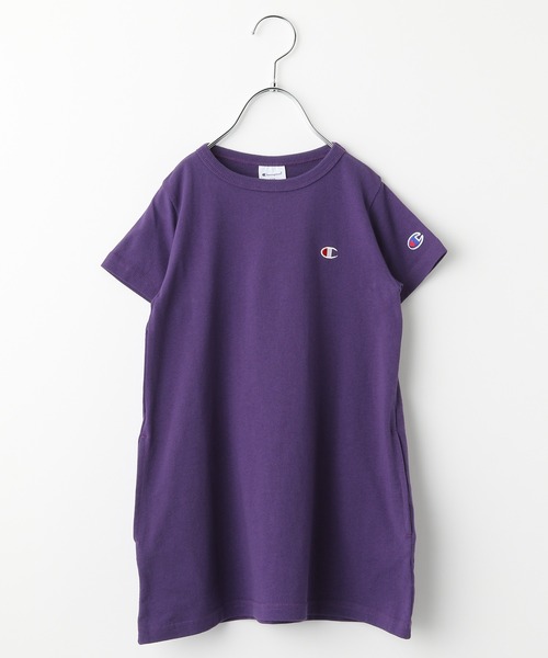 Champion（チャンピオン）の「【Champion(チャンピオン）】ワンポイントワンピース(KIDS)（ワンピース・キッズ・ブラック/ベージュ/パープル・MEDIUM/LARGE/X-LARGE/XX-LARGE/3L/4L）」の9枚目の写真