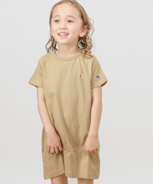 Champion（チャンピオン）の「【Champion(チャンピオン）】ワンポイントワンピース(KIDS)（ワンピース・キッズ・ブラック/ベージュ/パープル・MEDIUM/LARGE/X-LARGE/XX-LARGE/3L/4L）」の4枚目の写真