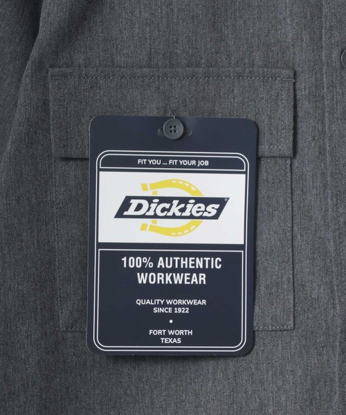 Dickies（ディッキーズ）の「Dickies/ディッキーズ オーバーサイズ T/Cツイル レギュラーカラー 半袖シャツ/ワークシャツ（シャツ/ブラウス・メンズ・チャコールグレー/ブラック/ベージュ/アイボリー/ホワイト系その他/グレー系その他/ブラック系その他/ベージュ系その他・M/L/XL）」の11枚目の写真