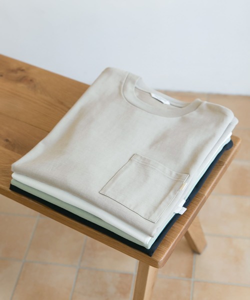 URBAN RESEARCH DOORS（アーバンリサーチドアーズ）の「オーガニックコットンボックスTシャツ（Tシャツ/カットソー・メンズ・ホワイト/ブラック/グレー系その他/グリーン系その他・40/38）」の4枚目の写真