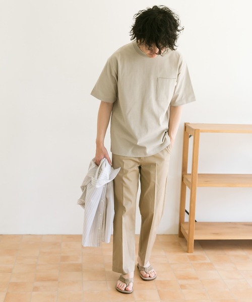 URBAN RESEARCH DOORS（アーバンリサーチドアーズ）の「オーガニックコットンボックスTシャツ（Tシャツ/カットソー・メンズ・ホワイト/ブラック/グレー系その他/グリーン系その他・40/38）」の17枚目の写真