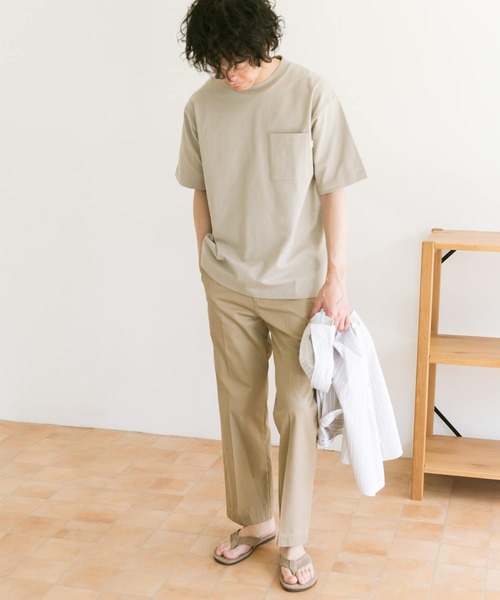 URBAN RESEARCH DOORS（アーバンリサーチドアーズ）の「オーガニックコットンボックスTシャツ（Tシャツ/カットソー・メンズ・ホワイト/ブラック/グレー系その他/グリーン系その他・40/38）」の21枚目の写真