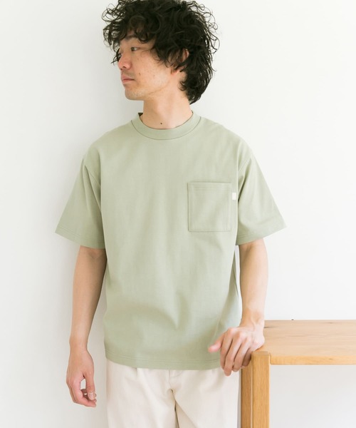 URBAN RESEARCH DOORS（アーバンリサーチドアーズ）の「オーガニックコットンボックスTシャツ（Tシャツ/カットソー・メンズ・ホワイト/ブラック/グレー系その他/グリーン系その他・40/38）」の14枚目の写真