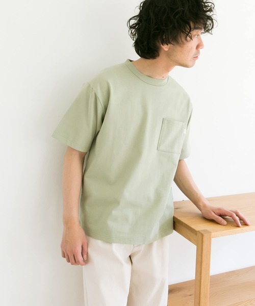 URBAN RESEARCH DOORS（アーバンリサーチドアーズ）の「オーガニックコットンボックスTシャツ（Tシャツ/カットソー・メンズ・ホワイト/ブラック/グレー系その他/グリーン系その他・40/38）」の18枚目の写真