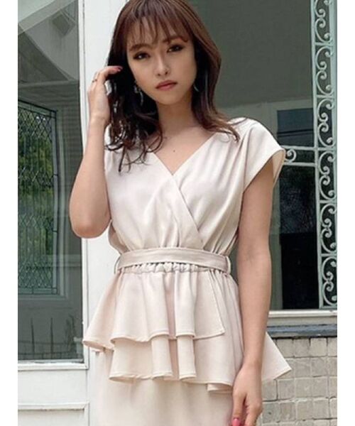 RESEXXY（リゼクシー）の「アシメデザイントップス【セットアップ着用可能】（Tシャツ/カットソー・レディース・ブラック/アイボリー/ミント・FREE）」の2枚目の写真