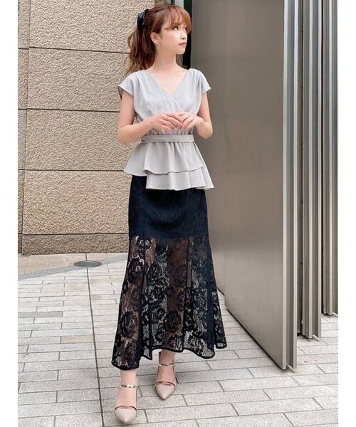 RESEXXY（リゼクシー）の「アシメデザイントップス【セットアップ着用可能】（Tシャツ/カットソー・レディース・ブラック/アイボリー/ミント・FREE）」の17枚目の写真