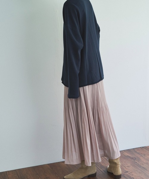 audrey and john wad（オードリーアンドジョンワッド）の「【Audrey and John Wad】ライトジョーゼットプリーツスカート（スカート・レディース・ブラック/ベージュ/カーキ・S/M）」の20枚目の写真