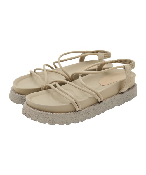 titivate(ティティベイト)の「コードストラッププラットフォームサンダル(サンダル・レディース・ブラック/ベージュ/モカ・LL/S/M/L)」の22枚目の写真