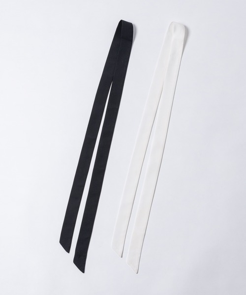 INTER FACTORY（インターファクトリー）の「ファッションインフルエンサー poyo - シンプルリボンタイ　made in INTER FACTORY（ネクタイ・レディース・ホワイト/ブラック・FREE）」の9枚目の写真