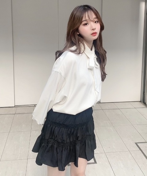 INTER FACTORY（インターファクトリー）の「ファッションインフルエンサー poyo - シンプルリボンタイ　made in INTER FACTORY（ネクタイ・レディース・ホワイト/ブラック・FREE）」の14枚目の写真