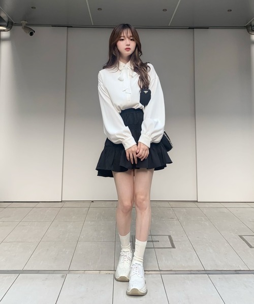 INTER FACTORY（インターファクトリー）の「ファッションインフルエンサー poyo - シンプルリボンタイ　made in INTER FACTORY（ネクタイ・レディース・ホワイト/ブラック・FREE）」の18枚目の写真