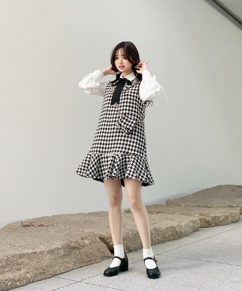 INTER FACTORY（インターファクトリー）の「ファッションインフルエンサー poyo - シンプルリボンタイ　made in INTER FACTORY（ネクタイ・レディース・ホワイト/ブラック・FREE）」の12枚目の写真