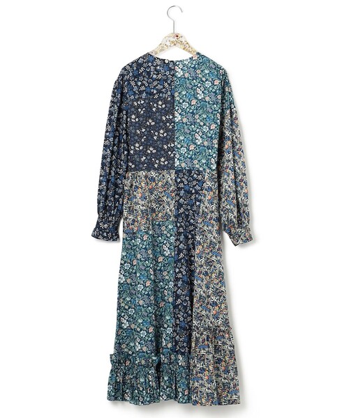 ANEVER（アンエバー）の「【VERONICA】LIBERTY x ANEVER FLOWER パッチワーク ドレス（ワンピース・レディース・ネイビー系/イエロー系・38）」の6枚目の写真
