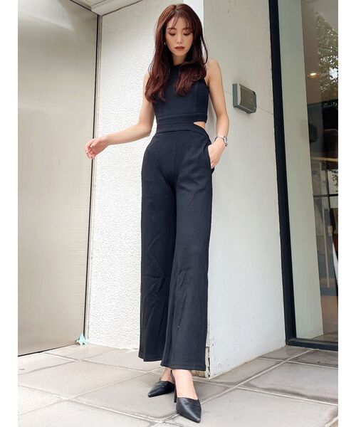 GYDA（ジェイダ）の「バックZIPテレコロンパース（つなぎ/オールインワン・レディース・アイボリー/ブラック/ブラウン/ピンク・FREE）」の13枚目の写真