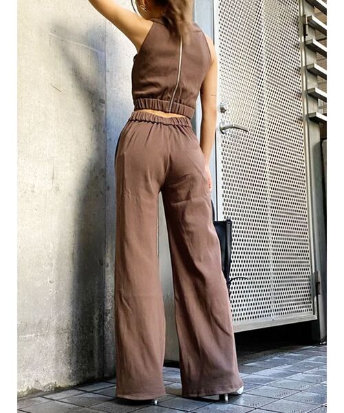 GYDA（ジェイダ）の「バックZIPテレコロンパース（つなぎ/オールインワン・レディース・アイボリー/ブラック/ブラウン/ピンク・FREE）」の20枚目の写真