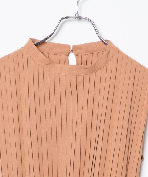 WEGO（ウィゴー）の「WEGO/消しプリーツノースリーブワンピース（ワンピース・レディース・オレンジ系その他2/ブラック・FREE）」の21枚目の写真